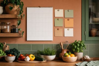 Weekly dinner calendar planned for a household